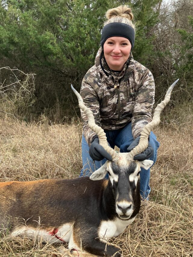 Congratulations to our hunter, Gianna on harvesting a blackbuck antelope! Thank you for traveling from Montana to hunt with us. www.cottonmesawhitetail.com903-654-3416