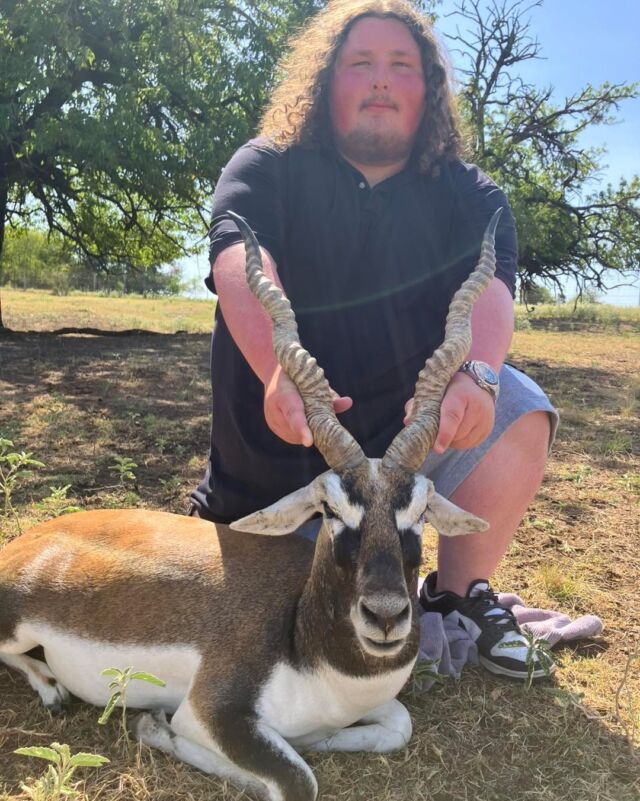 Blackbuck down for our hunter! Fall hunts are in sight, limited dates available. www.cottonmesawhitetail.comRobert (903) 654-3416